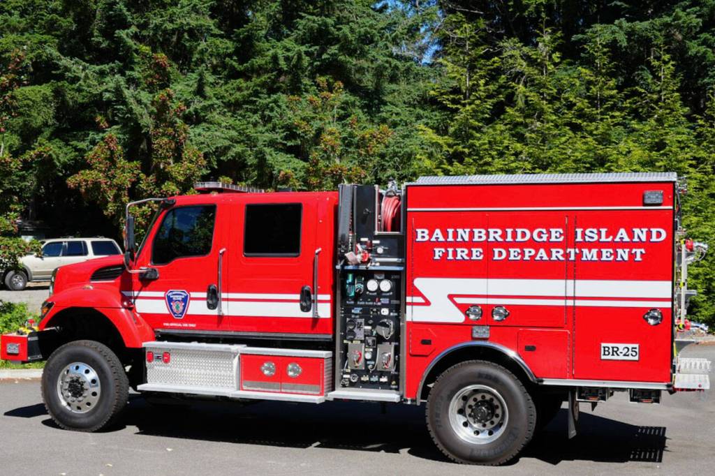 Joshua Kornfeld/Kitsap News Group photos
The new type three fire apparatus includes capacity for 500 gallons of water.
